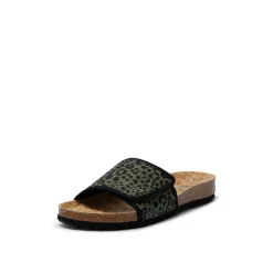 Sunny Animal Olive Slipon Sandal