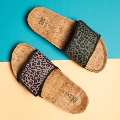 Sunny Animal Olive Slipon Sandal