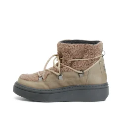 Svea Furry Olive Winter Bootie