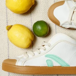 Taylor Organic Sneaker Offwhite Neon-Green