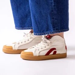 Taylor Organic Sneaker Offwhite Red