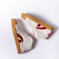 Taylor Organic Sneaker Offwhite Red